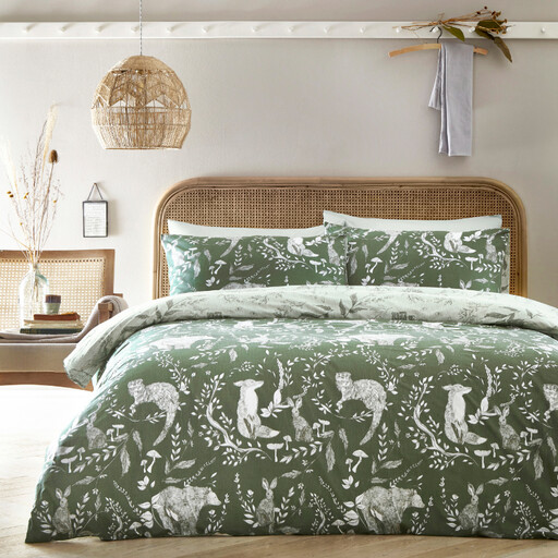 Furn Duvet Cover Set Buckthorn Green King