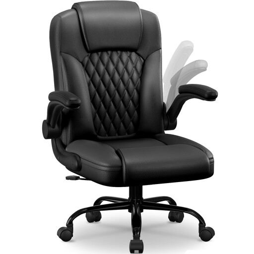 Office Chair Ergonomic Faux Leather