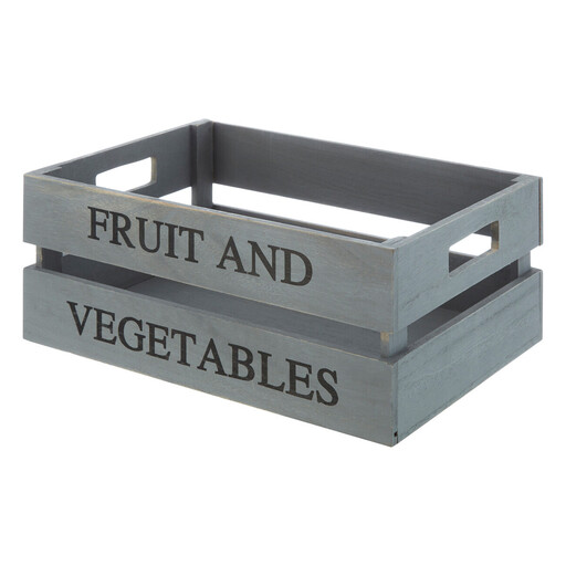 Maison by Premier Grey Wood Fruit and Vegetables Crate