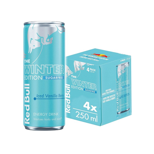 Red Bull The Winter Edition Sugar Free four-pack of 250 ml cans