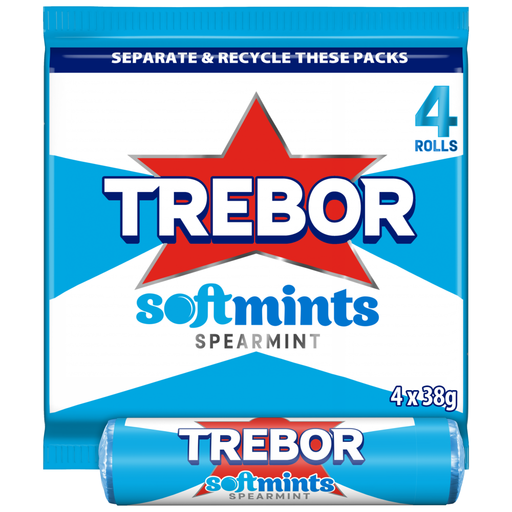 Trebor Softmints Spearmint 4 Rolls 152g