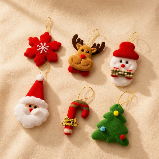 Huacan Set of 6 Christmas tree pendants