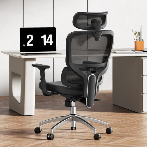 SIHOO Ergonomic Office Chair - Adjustable Desk Chair with 3D Dynamic Lumbar Support, Breathable Mesh Back, Adjustable Headres and PU Armrests for Home Office - (Black)