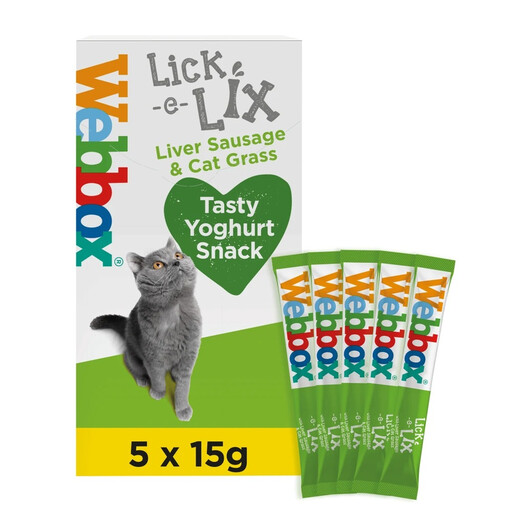 Webbox Lick-e-Lix with Liver Sausage & Cat Grass