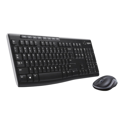 Logitech MK270 Combo Keyboard and Wireless Mouse with Nano Receiver (QWERTZ - German Keyboard Layout) Black