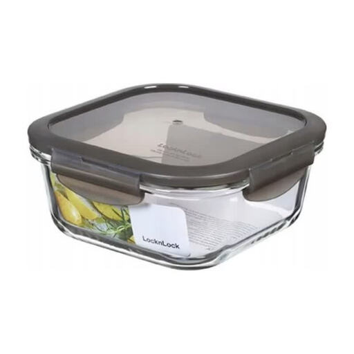 Euro ovenglass container square 750ml - Grey Lid
