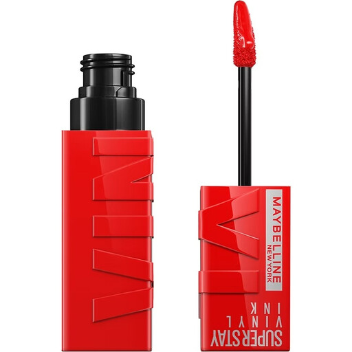 Maybelline New York Liquid Lipstick, Super Stay Vinyl Ink, No. 25 Red Hot