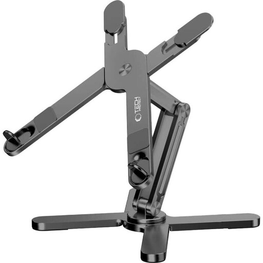 Tech-Protect ULS200 Laptop Stand - Adjustable and Foldable, Aluminum, Gray