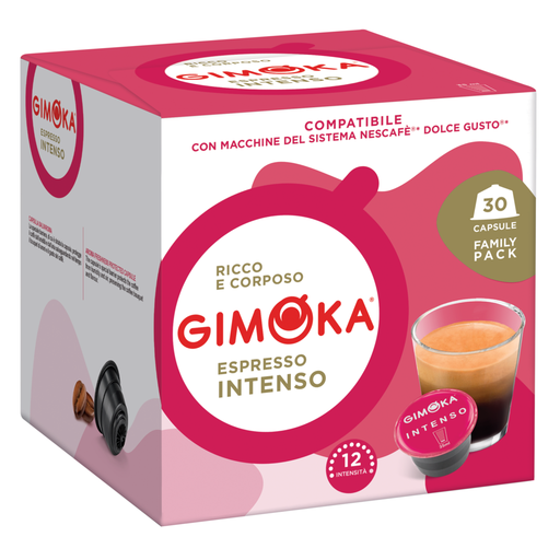 GIMOKA Espresso Intenso 意式浓缩咖啡胶囊，30 粒，适配 Dolce Gusto，210 g