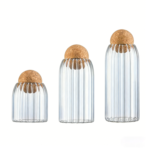 YumiPLUS Inspired Airtight Glass Jars, set of 3