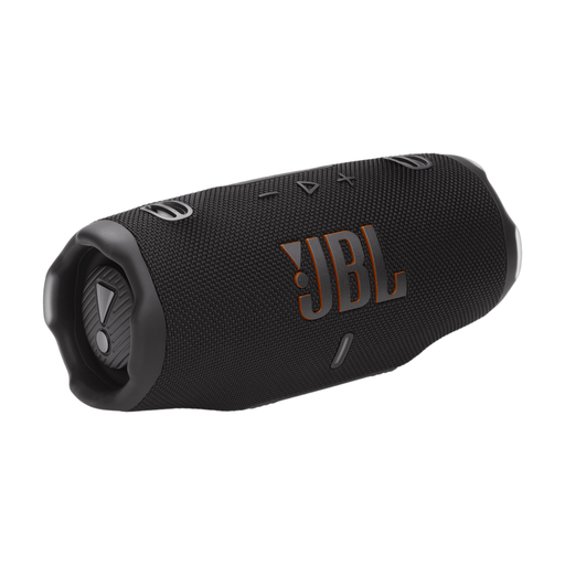 Black JBL Charge 6 portable Bluetooth speaker