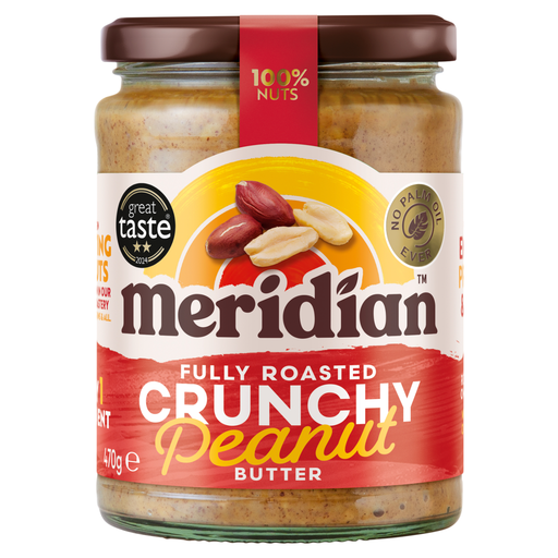 Meridian 100% Crunchy Peanut Butter 470g