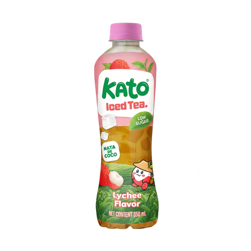 Kato Lychee Iced Tea with Nata de Coco, 350 ml