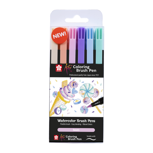 Amsterdam Koi Coloring Brush Pen Sweets set