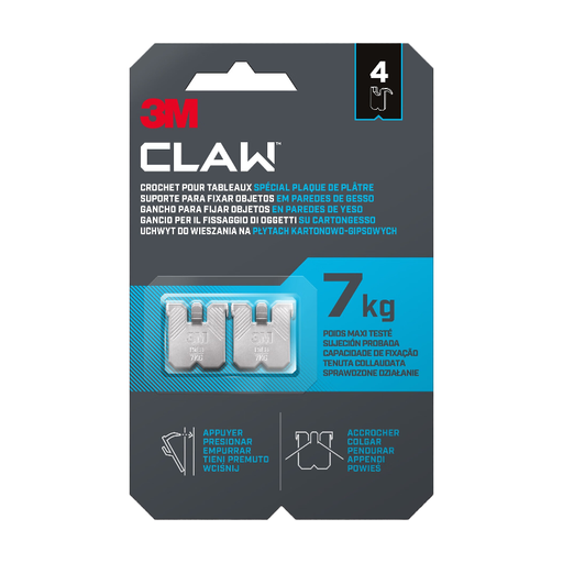 Crochets muraux 3M CLAW pour cloisons sèches
