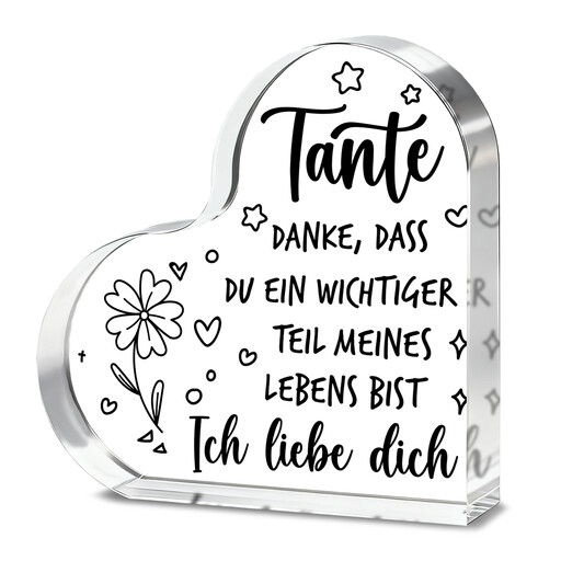 Alphynix Herz-Acrylplakette mit handgezeichneten Motiven
