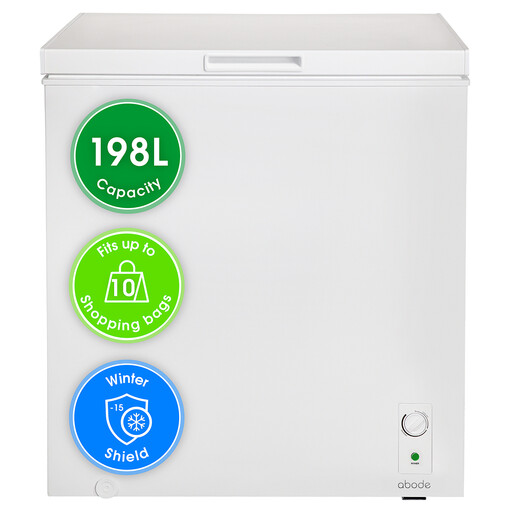 Abode A198CF0E1W 198L Chest Freezer