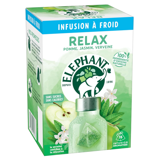 Éléphant Relax Cold Brew Infusion, box of 15 tea bags