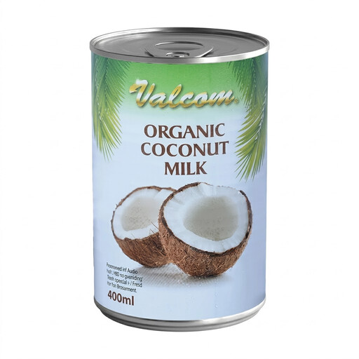 Valcom organic coconut milk, 400 ml
