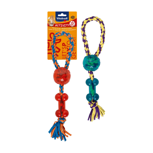 Vitakraft Dog Toy Activity Rope Bone, Large 160 g