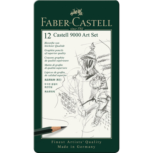 Faber-Castell Castell 9000 Art 8B-2H Graphite Pencils Set