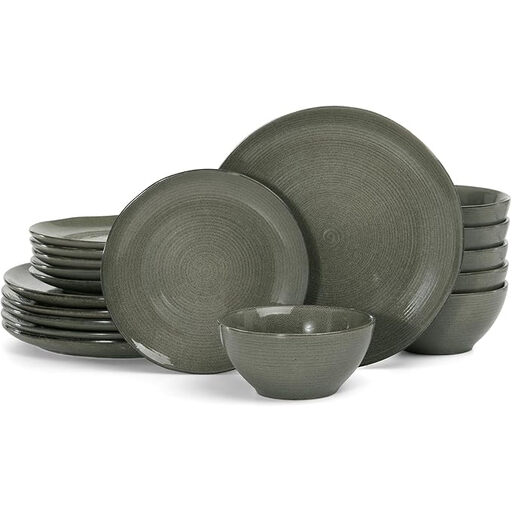 Richmount Tempus 18-Piece Dinnerware Set in Dark Olive
