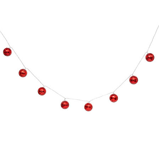 Luminous Garland Disco Ball 10 LEDs Warm White Length 165 cm