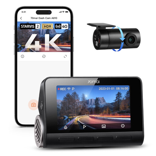 70mai 4K Dash Cam Front and Rear A810-2