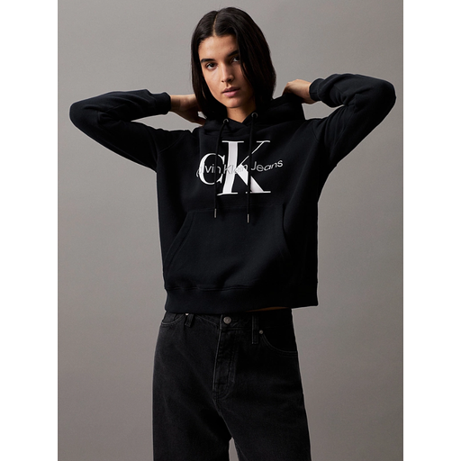 Calvin Klein Core Monologo Hoodie CK Black Women