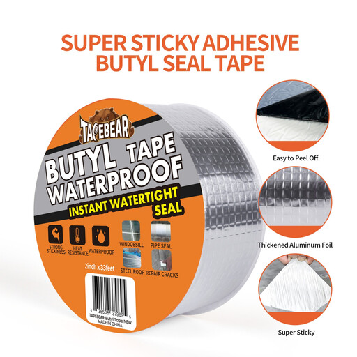 TAPEBEAR Butyl Tape Waterproof Sealant Tape, 50 mm