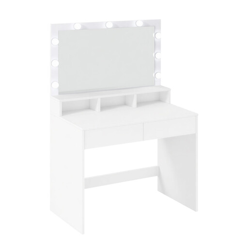 Ochama Makeup Desk with LED Lighted Mirror