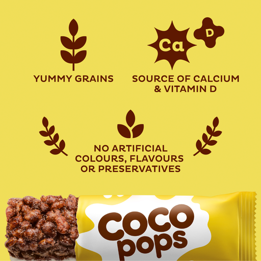 Kellogg's Coco Pops Chocolate Breakfast Cereal Bars 4 x 20g