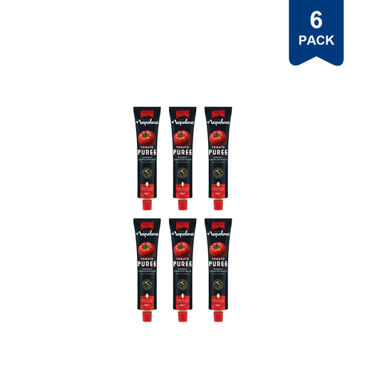 Napolina Double Concentrate Tomato Puree 142g (6 Packs)