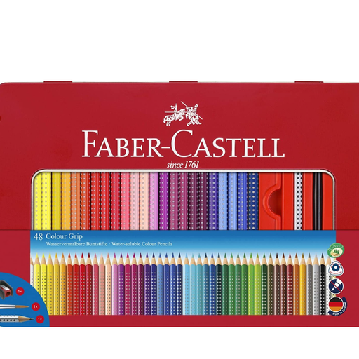 Faber-Castell Grip Colour Pencils Tin of 48