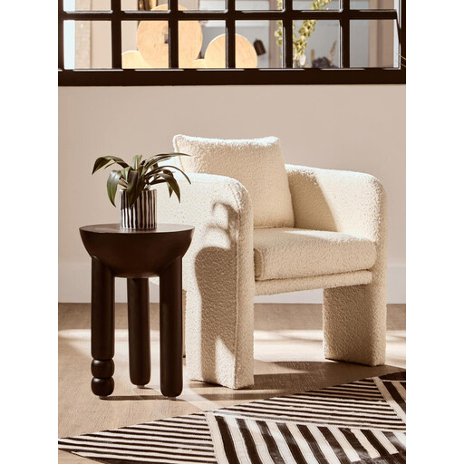 Fifty Five South Side Table Tri Solid Mango Wood Black