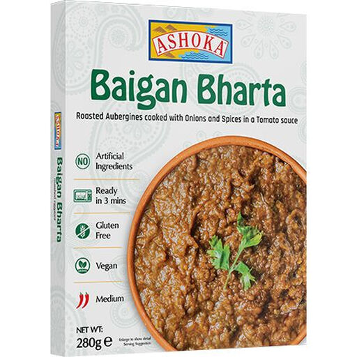 Plat préparé indien Baigan Bharta de la marque Ashoka