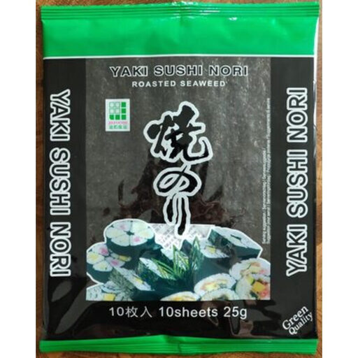 JHFOOD Dried Seaweed, Grilled (Green Grade) 25g