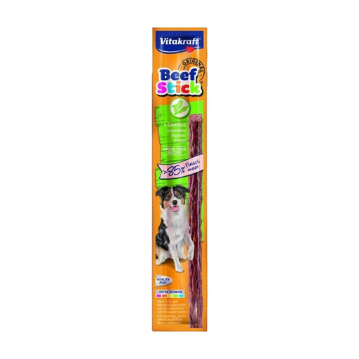 vitakraft Beef Stick Original Vegetable, Meat Sticks with Vegetables, for Spoiling and Rewarding, Bulk Pack (50 x 12g)