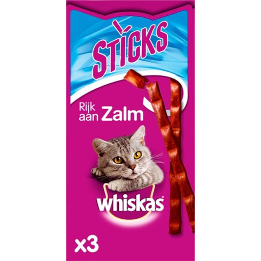Whiskas Cat Sticks Salmon 3×6g