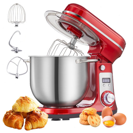 BioloMix BM601 stand mixer, 6 L bowl, red