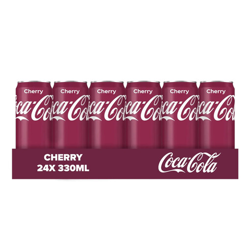 Coca-Cola Cherry Cola Soft Drink - 24 x 330 ml