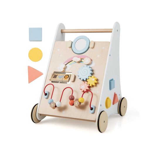 Wooden Baby Walker with Multiple Activity Centre