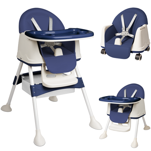 XINZI Children's High Chair Folding 4in1 Blue
