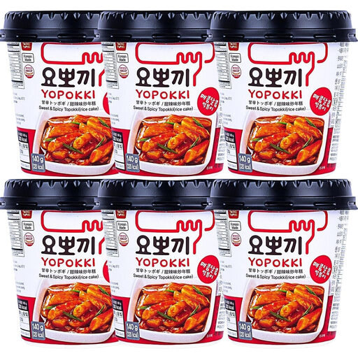 Yopokki Sweet & Spicy Topokki Cup 140g x 6