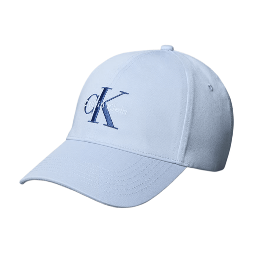 Calvin Klein 刺绣字母标志斜纹帽 - 休闲蓝