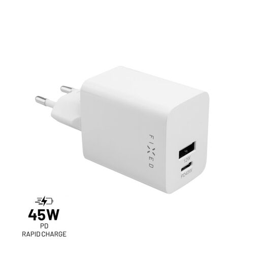 FIXED Mini Travel Charger USB-C/USB 45W