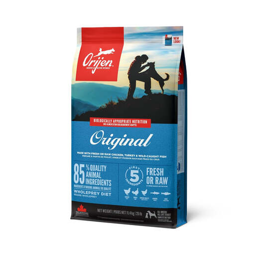 Orijen Original Prey Adult Dog Food 11.4 kg (Chicken, Turkey, Fish, Egg)