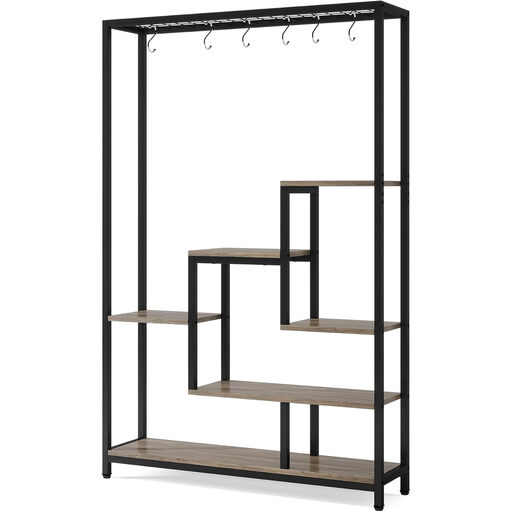 Tribesigns 5-tier plant stand in white and beige