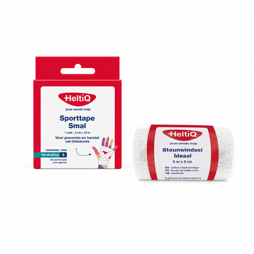 HeltiQ Sports Support Bundle with sports tape and support bandage