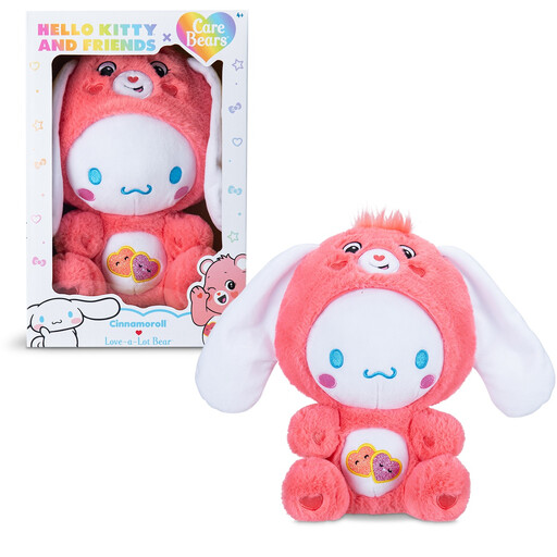 Care Bears x Hello Kitty 30cm Plush Soft Love-a-Lot Bear as Cinnamoroll